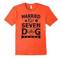 1st Wedding Anniversary Funny Shirt Married for 7 Dog Years