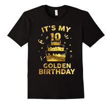 10th Birthday Shirt It's My 10th Golden Birthday Vintage