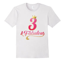 3rd Birthday Queen Fabulous 3 Years Old T-Shirt