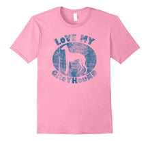 Retro Love My Greyhound Distressed Dog T-Shirt
