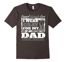 I Wear Gray for My Dad Diabetes Awareness Shirt Ribbon