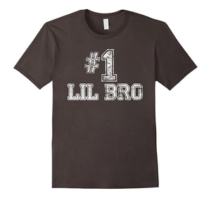 #1 Lil Bro T Shirt - Number One Little Brother Gift Tee