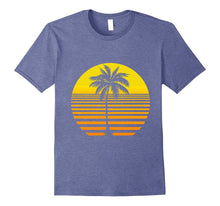 5 Different Colors Available Retro Sun and Palm Tree T-Shirt