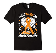 I Wear Orange for ADHD Awareness Shirt Orange Ribbon T-Shirt