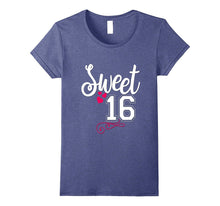 16th Birthday Shirt Gift Sweet Sixteen 16 Script Varsity