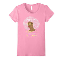 Queens Are Born in October Birthday Black Women T-Shirt
