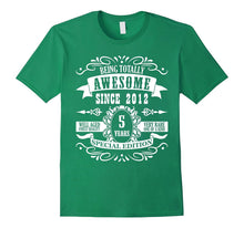 5th Birthday Gift T-Shirt Awesome Since 2012 Tee 5 Yr Olds