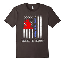 I Stand for the Anthem and Kneel for the Cross US Flag Shirt