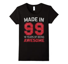 18th Birthday Gift T-Shirt Made in 99 Cute 18 Yrs Old Gift