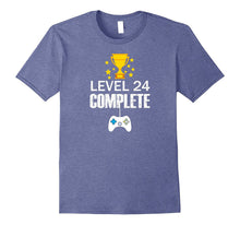 Funny Level 24 Complete T-Shirt 24th Birthday Gamer Gift Tee