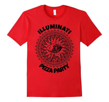 Illuminati Pizza Party Cool Conspiracy Theory Tee Shirt