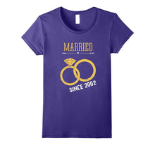 15th Wedding Anniversary Gift T-Shirt Married Since 2002