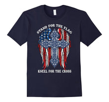 Stand for the Flag Kneel for the Cross Patriotic Tee