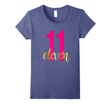 11th Birthday Shirt Gift Gold Girls Kids Daughter Eleven 11