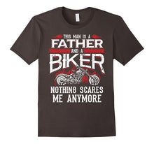 Biker Dad Shirt Funny Fathers Day Motorcycle Nothing Scares