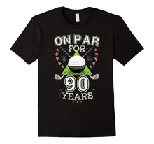 Funny 90th Birthday Golfer T-Shirt on Par for 90 Years Golf