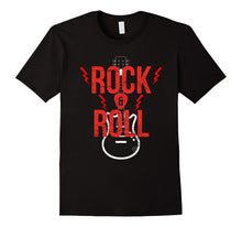 Rock and Roll Guitar T Shirt Distressed Vintage Look