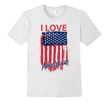 I Love America T-Shirt, Distressed USA Flag