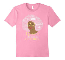 Queens Are Born in October Birthday Black Women T-Shirt