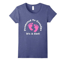 Promoted to Grandpa It's a Girl Tshirt Grandfather Daughter