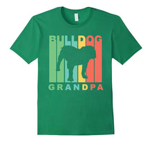 Mens Retro Style Bulldog Grandpa Dog Grandparent T-Shirt