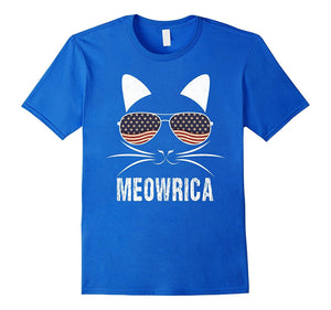 "Meowrica" Patriotic Cat T-Shirt