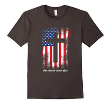 One Nation Under God Cross Over USA Flag Religious T-Shirt