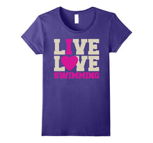 Live Love Swimming. Swimmer Team Tee Shirt