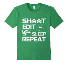 Funny Photographer T-Shirt, Shoot Edit Sleep Repeat Shirt