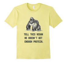 "TELL THIS VEGAN" Funny Gorilla Lifestyle Novelty Shirt