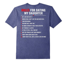 Mens Dad Daughter Tshirt Rules for Dating My Daughter T-Shirt