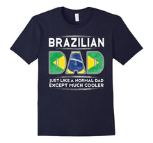 Mens Brazilian Dad Is Much Cooler Father's Day T-Shirt Flag