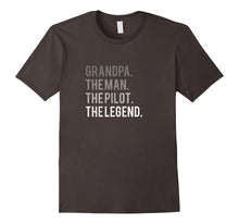 Mens Grandpa the Man the Pilot the Legend Dad T-Shirt