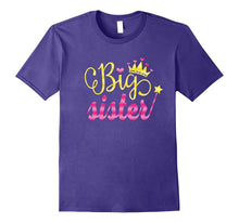 Big Sister Shirt Pink Gold Crown Hearts Design