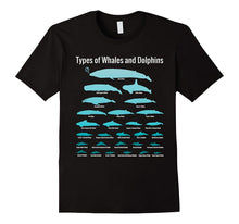 28 Types of Whales and Dolphins - Educational T-Shirt