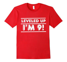 Leveled Up! Happy 9th Nine Birthday Boy T-Shirt T Shirt Tee