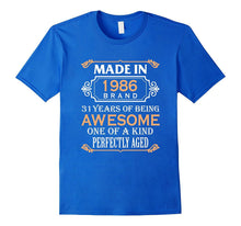 31 Year Old Birthday Gift T-Shirt Made in 1986 Tee Shirts