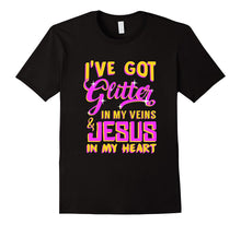 FUNNY GLITTER IN MY VEINS JESUS IN MY HEART T-Shirt Gift