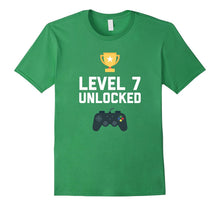 7th Birthday Shirt Gift Age 7 Year Old Level Up Gamer Tshirt