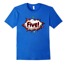 5th Birthday Age Five Comic Superhero Shirt