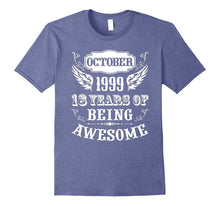 18th Birthday Shirts Gifts Age 18 Years Old October 1999 Tee