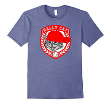 Baseball Red and White Shield and Cap Rally Cat T-Shirt