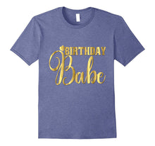 Birthday Babe Shirt Gift Girly Gold Heart Wife Sister Bestie