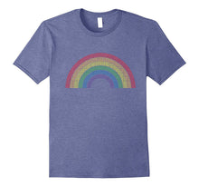 Basic Distressed Rainbow Graphic T-Shirt Inspired by 80s 90s