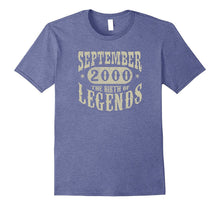 17 Years 17th Birthday September 2000 Birth of Legend TShirt