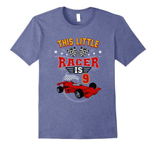 Funny 9th Birthday Race Car T-Shirt 9 Yr Old Boy Girl Racer