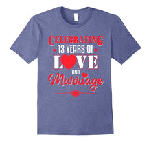 13th Wedding Anniversary Gift. Meaning T-Shirt for Couple.