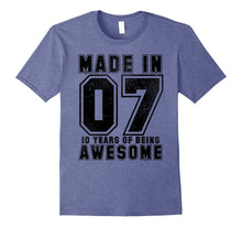 10th Birthday Gift T-Shirt Made in 07 Tee 10 Yrs Old Gift