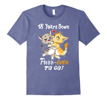 18th Wedding Anniversary T-Shirt 18 Years Purr-Ever Cat Gift