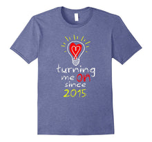 2nd Wedding Anniversary T-Shirt Turning Me on Since 2015